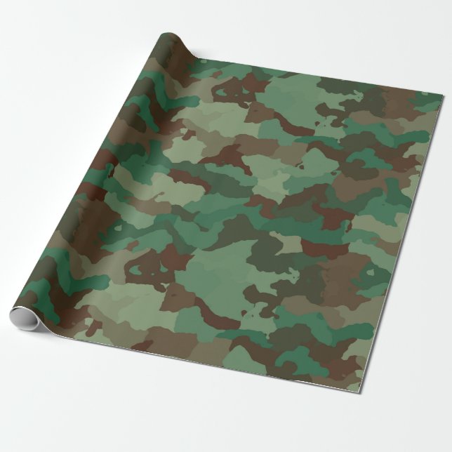 Cadeau papier d'emballage de camouflage militaire (Déroulé)