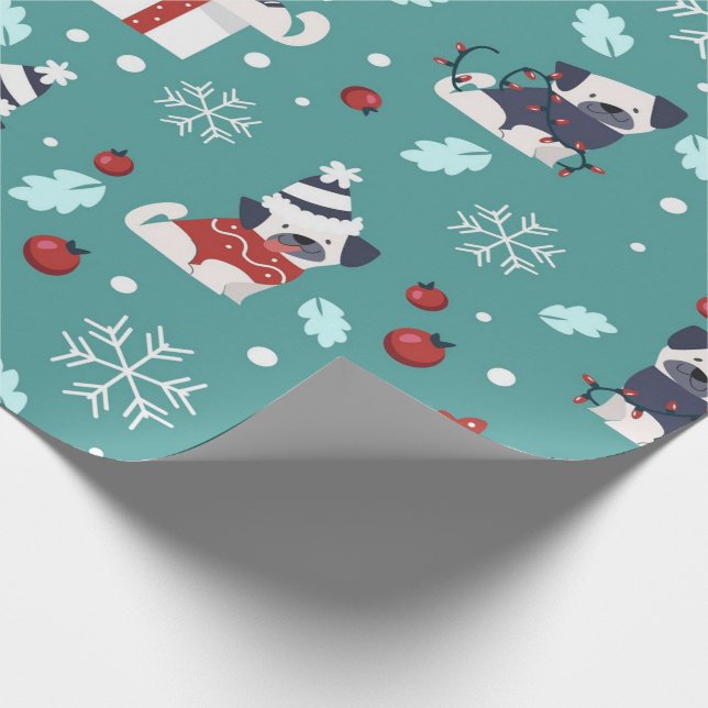 Cadeau Papier d'emballage de Carlins mignons (Coin)