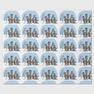 Cadeau Papier d'emballage de Carolers de zombi