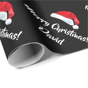 Cadeau Papier d'emballage de casquette de Père Noël de