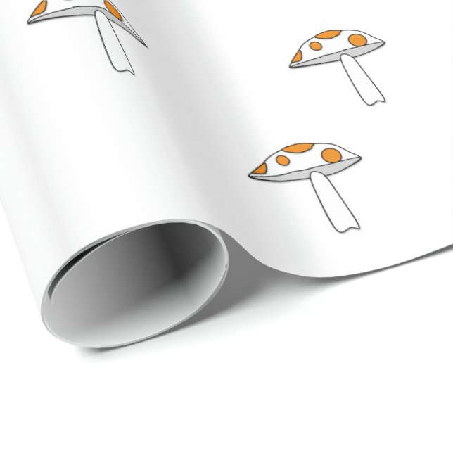 Cadeau Papier d'emballage de champignon doux (Coin rond)