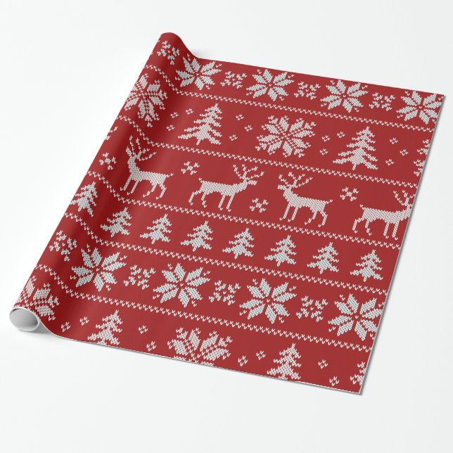 Cadeau Papier d'emballage de chandail de Noël (Déroulé)