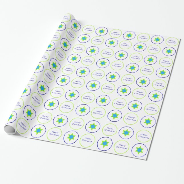 Cadeau Papier d'emballage de Chanukah (Déroulé)
