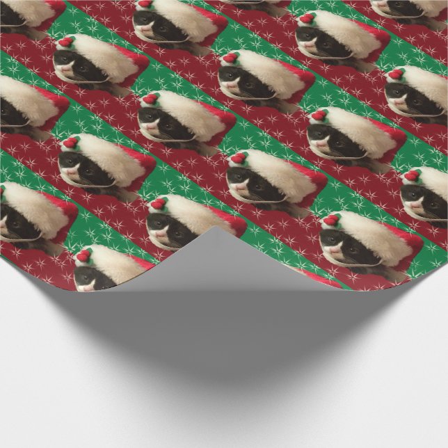 Cadeau Papier d'emballage de chat du père noël (Coin)