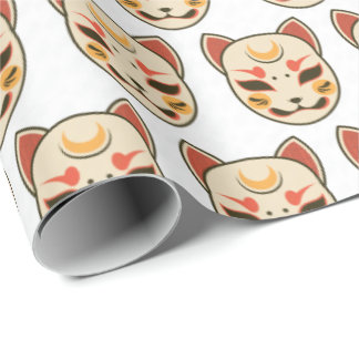 Cadeau Papier d'emballage de chat esthétique japonais Kaw