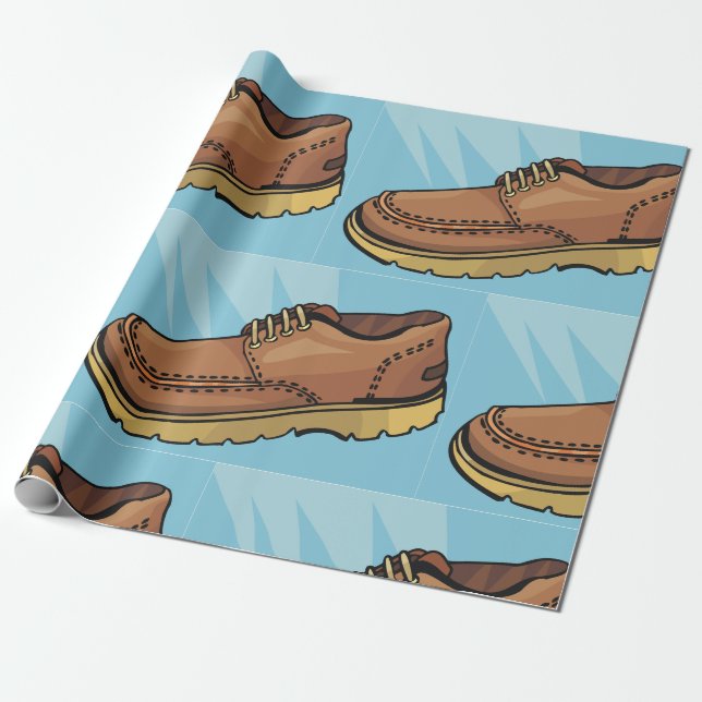 Cadeau Papier d'emballage de chaussure marron (Déroulé)