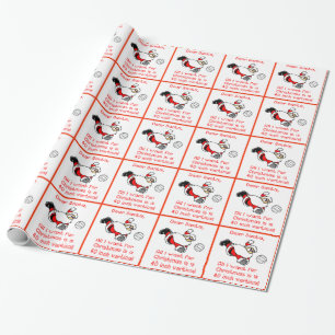 Cadeau Papier d'emballage de cher Noël de Père Noël de