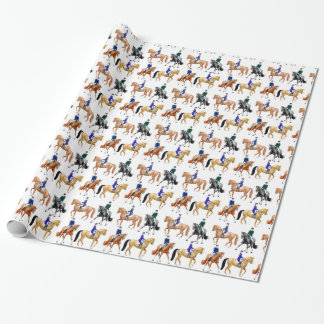 Cadeau Papier d'emballage de cheval équestre de dressage