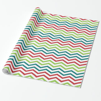 Cadeau Papier d'emballage de Chevron de vacances