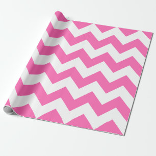 Cadeau Papier d'emballage de Chevron d'extra large rose