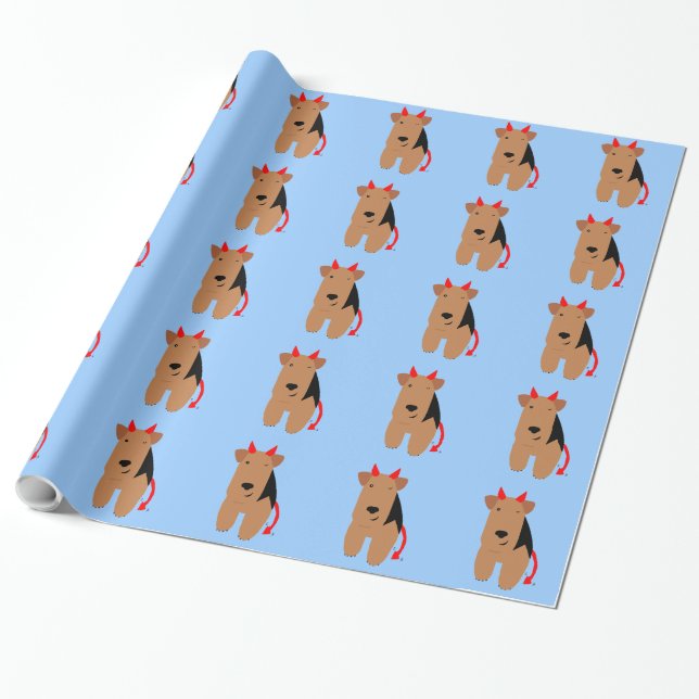 Cadeau Papier d'emballage de chien de diable (Déroulé)