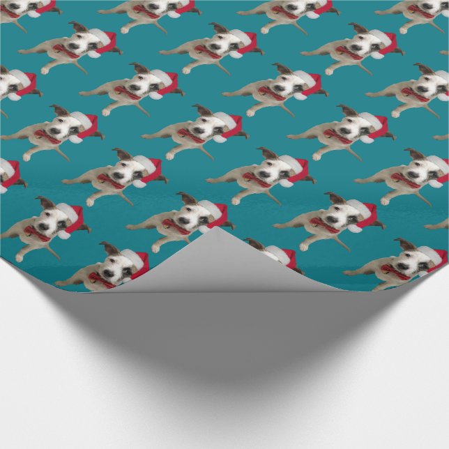 Cadeau Papier d'emballage de chiot de Noël (Coin)