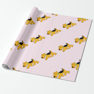 Cadeau Papier d'emballage de chiot mignon de bande