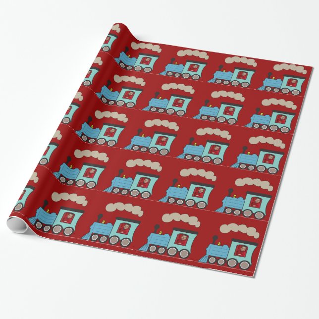 Cadeau Papier d'emballage de Choo Choo de train de vapeur (Déroulé)