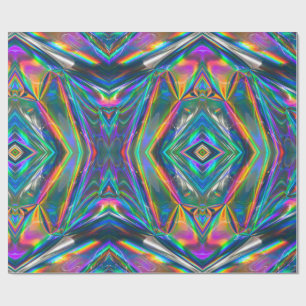 Cadeau Papier d'emballage de chrome iridescent