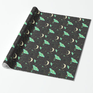 Cadeau Papier d'emballage de ciel nocturne de lune de