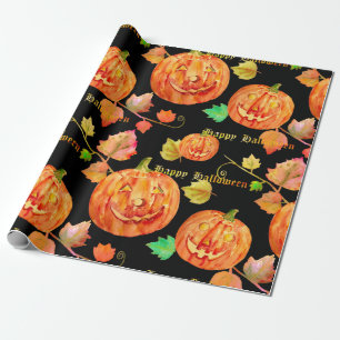 Cadeau Papier d'emballage de citrouille de Halloween