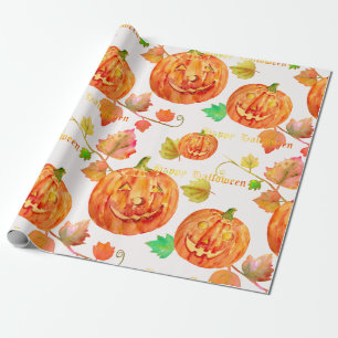 Cadeau Papier d'emballage de citrouille de Halloween