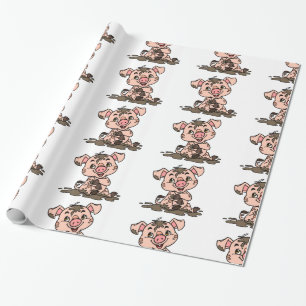 Cadeau Papier d'emballage de cochon