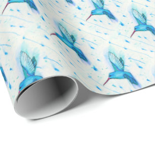 Cadeau Papier d'emballage de colibri