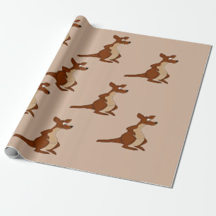 Cadeau Papier d'emballage de conception de kangourou
