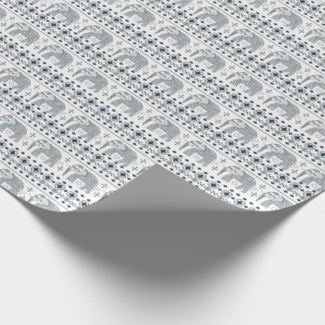 Cadeau Papier d'emballage de conception grise d'éléphant (Coin)