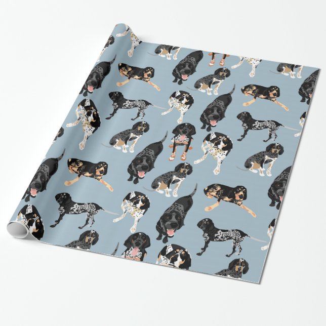 Cadeau Papier d'emballage de Coonhound de Bluetick (Déroulé)