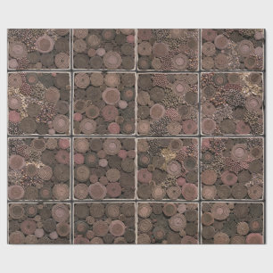 Cadeau Papier d'emballage de corde enroulée abstraite