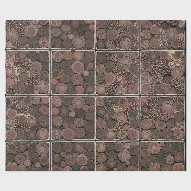 Cadeau Papier d'emballage de corde enroulée abstraite (Couture)