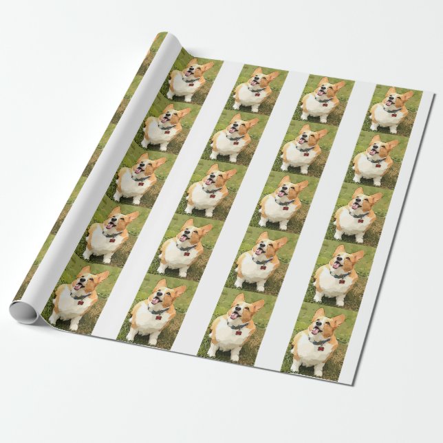 Cadeau Papier d'emballage de corgi (Déroulé)