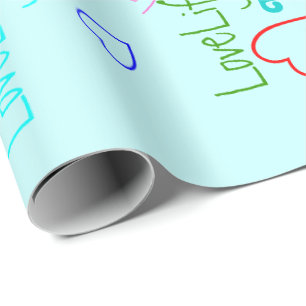 Cadeau Papier d'emballage de couleur multi de LoveLife