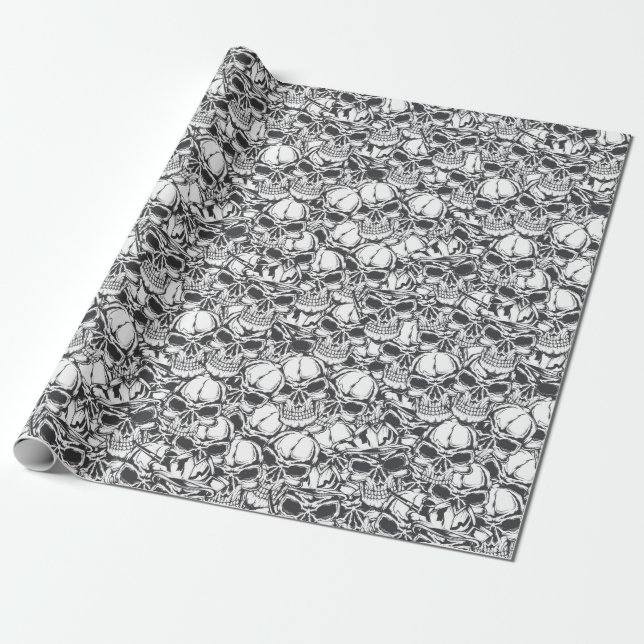 Cadeau Papier d'emballage de crâne (Déroulé)