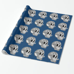Cadeau Papier d'emballage de crâne de sucre de moustache