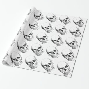 Cadeau Papier d'emballage de crânes éffrayants