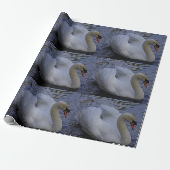 Cadeau Papier d'emballage de cygne (Déroulé)