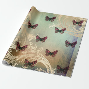 Cadeau Papier d'emballage de Decoupage de rouleau vintage