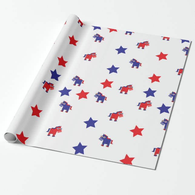 Cadeau Papier d'emballage de Démocrate (Déroulé)