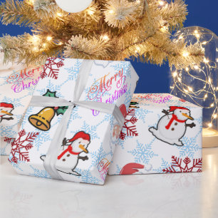 Cadeau Papier d'emballage de dessin animé de Noël