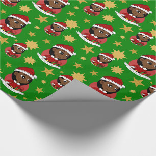 Cadeau Papier d'emballage de dessin animé de Noël personn