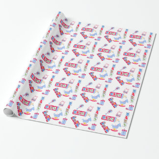 Cadeau Papier d'emballage de douche colorée de bébé