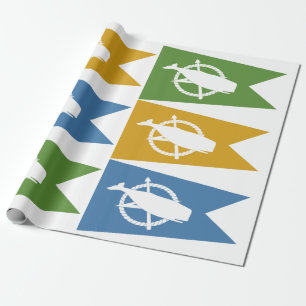 Cadeau Papier d'emballage de drapeau de Nantucket