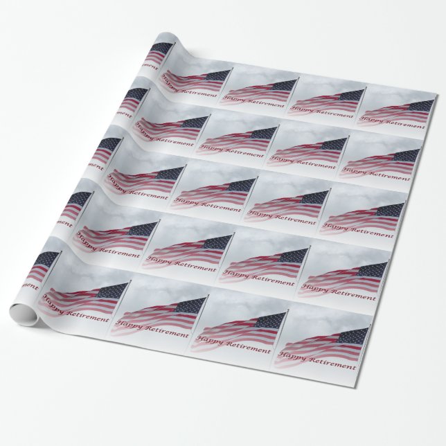 Cadeau Papier d'emballage de drapeau des Etats-Unis de (Déroulé)