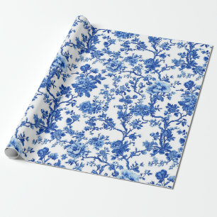 Cadeau Papier d'emballage de fête de jardin à toile flora