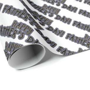 Cadeau Papier d'emballage de fête des pères heureuse