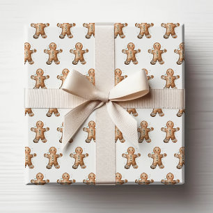 Cadeau Papier d'emballage de fêtes au pain d'épice