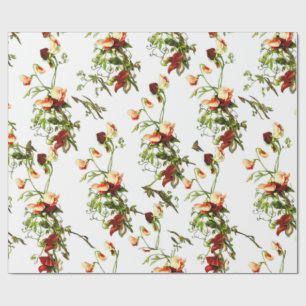 Cadeau Papier d'emballage de feuillage floral de vigne de