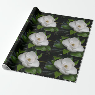 Cadeau Papier d'emballage de fleur de magnolia
