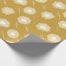 papier d'emballage de fleur de tête de tournesol