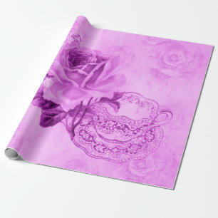 Cadeau Papier d'emballage de &Flowers vintages assez