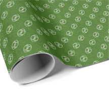 Papier d'emballage de football à champ vert vibran